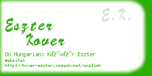 eszter kover business card